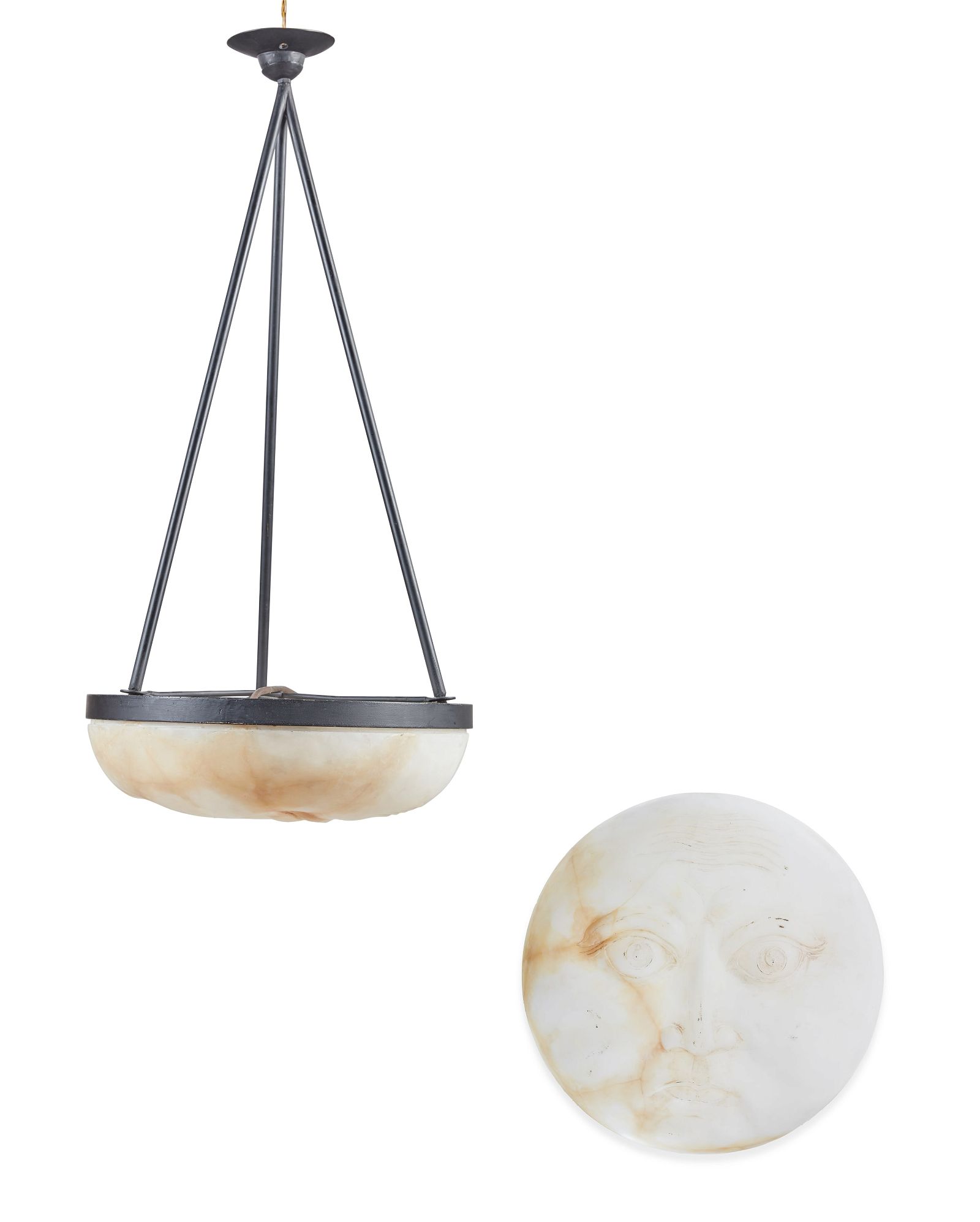 AN ITALIAN ALABASTER MAN IN THE