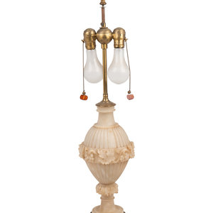 An Italian Alabaster Urn Mounted as