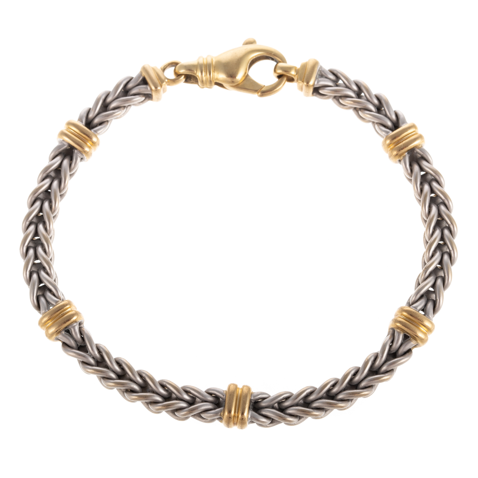 AN ITALIAN AURAFIN BI-COLOR GOLD