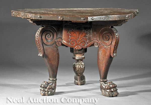 An Italian Baroque Carved Walnut