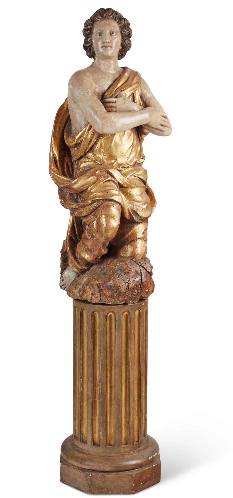 AN ITALIAN BAROQUE FIGURE ON