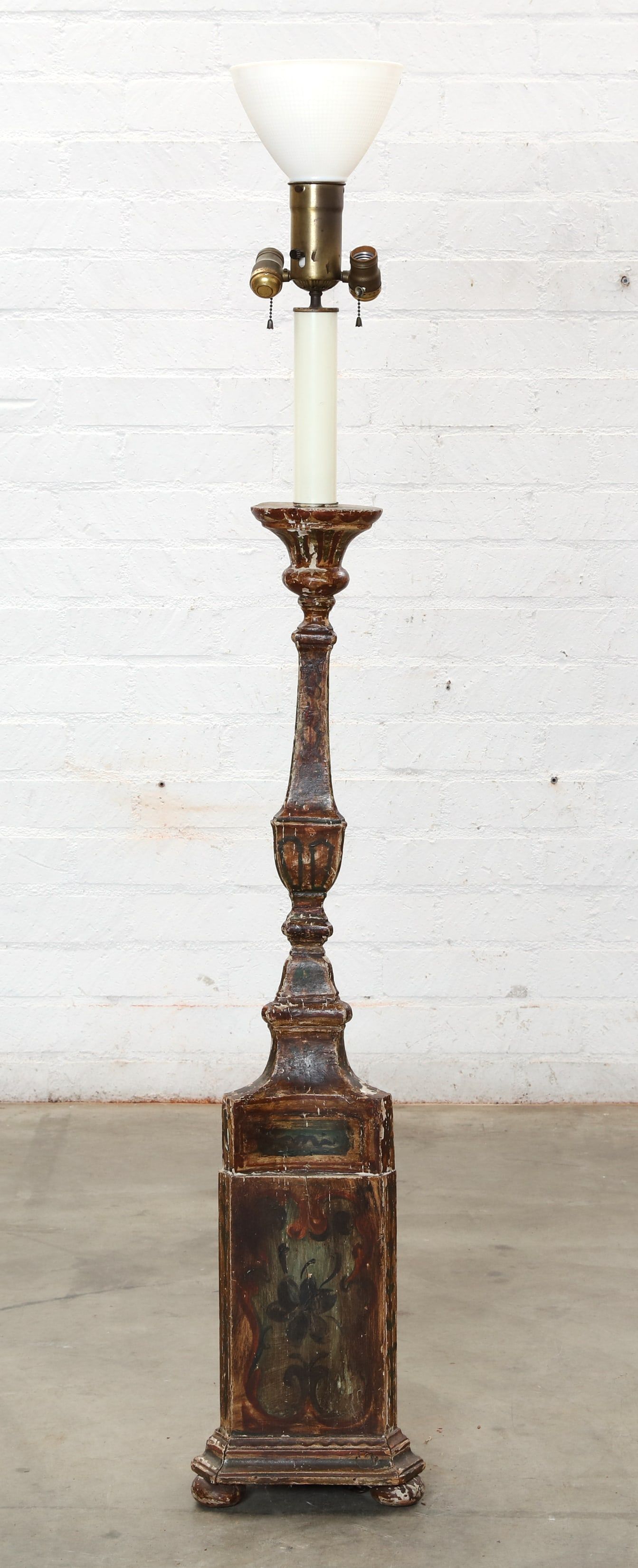 AN ITALIAN BAROQUE PRICKET STICK AS