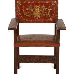 An Italian Baroque Style Carved Oak