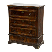 AN ITALIAN BAROQUE STYLE WALNU