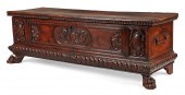 AN ITALIAN BAROQUE WALNUT CASS