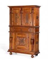 AN ITALIAN BAROQUE WALNUT SIDE