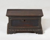 AN ITALIAN BAROQUE WALNUT SMAL