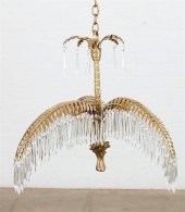 AN ITALIAN BRASS PALM FROND CH