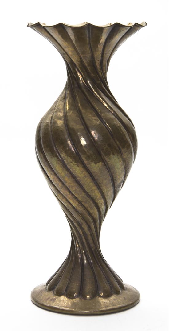 An Italian Brass Vase of baluster