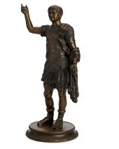 AN ITALIAN BRONZE FIGURE AUGUS