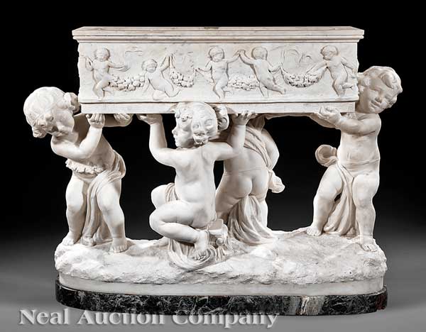 An Italian Carrara Marble Figural