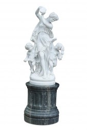 AN ITALIAN CARRARA MARBLE SCUL
