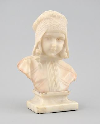 An Italian Carved Alabaster Bust