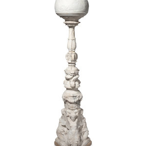 An Italian Carved Alabaster Floor