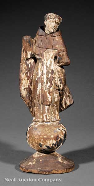 An Italian Carved and Painted