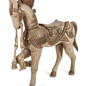 An Italian Carved and Painted Model