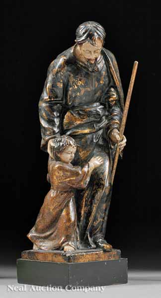 An Italian Carved and Polychromed