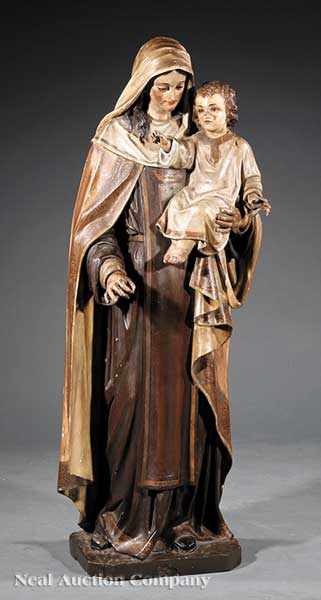 An Italian Carved and Polychromed