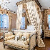An Italian Carved Giltwood Bed