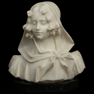 An Italian Carved Marble Bust of