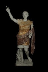 AN ITALIAN CARVED MARBLE FIGUR