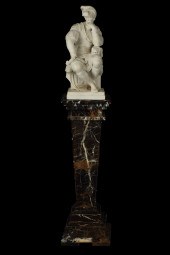 AN ITALIAN CARVED MARBLE FIGUR