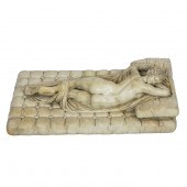 AN ITALIAN CARVED MARBLE SCULP