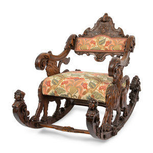 An Italian Carved Walnut Fantasy
