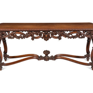 An Italian Carved Walnut Table 20th