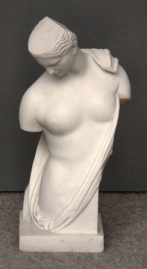 An Italian carved white marble