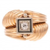AN ITALIAN DIAMOND KNOT RING I