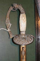 An Italian dress sword signed