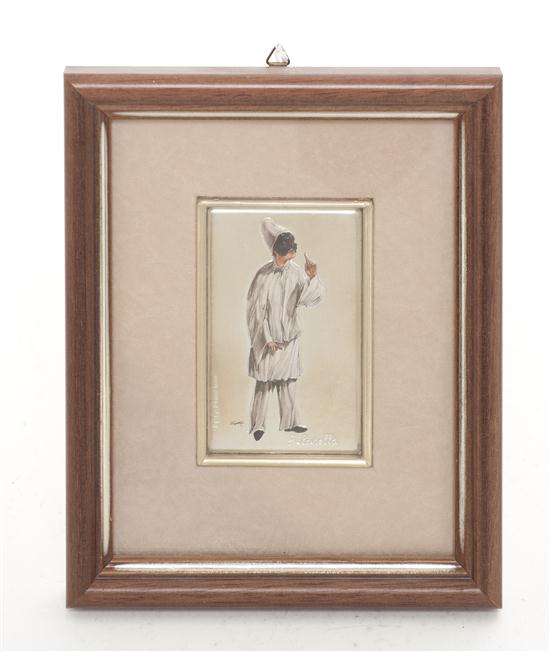 An Italian Enameled Silver Plaque