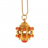 AN ITALIAN ETRUSCAN CORAL CHAR