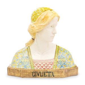 An Italian Faïence Bust after