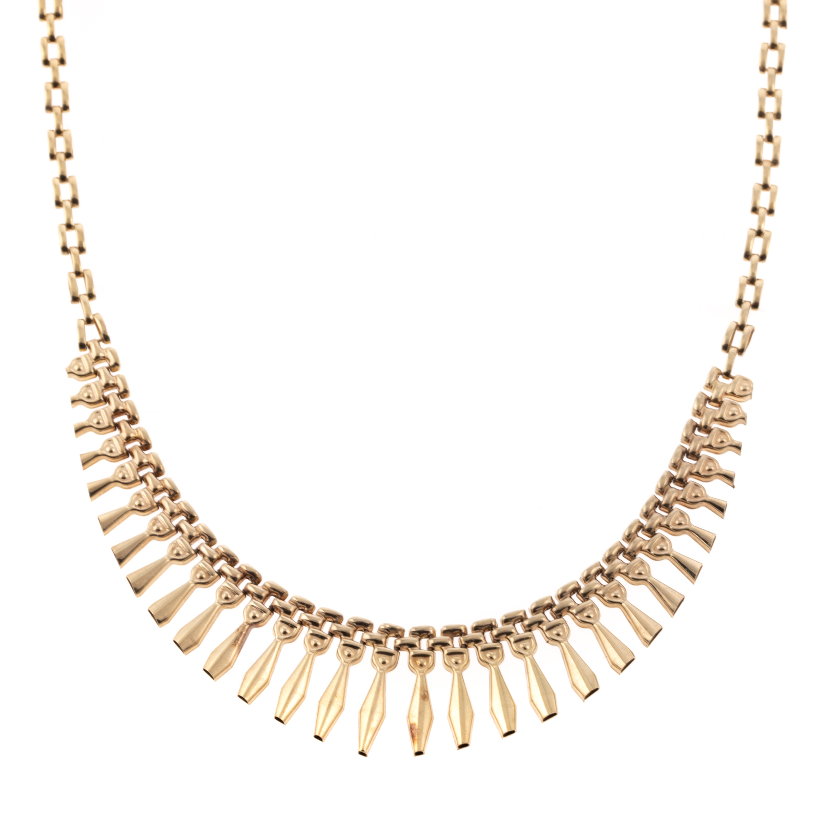 AN ITALIAN FRINGE NECKLACE IN 14K