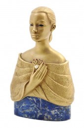 An Italian Gilt Silver Bust Re
