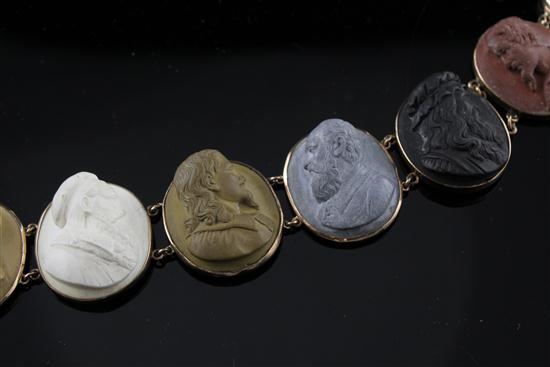 An Italian gold mounted lava