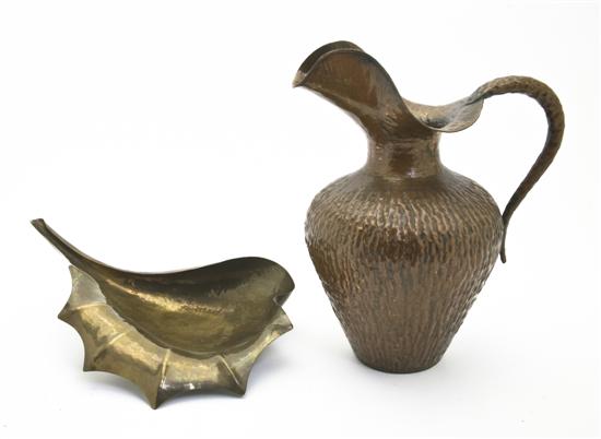 An Italian Hand Hammered Brass Bowl