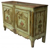 AN ITALIAN HAND PAINTED COMMOD