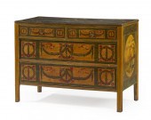 AN ITALIAN HAND-PAINTED COMMOD