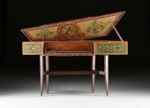 AN ITALIAN HAND PAINTED WOOD O