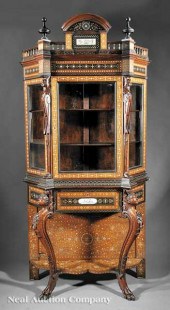 An Italian Inlaid Walnut and E