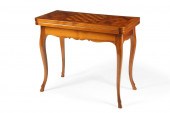 AN ITALIAN INLAID WALNUT GAMES