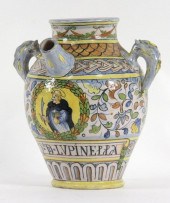 An Italian majolica wet drug j