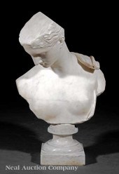 An Italian Marble Bust of Venu