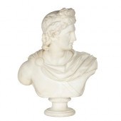 AN ITALIAN MARBLE BUST OF THE
