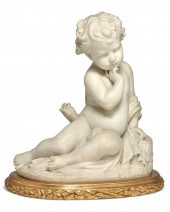 AN ITALIAN MARBLE FIGURE, ROMA