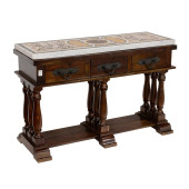 AN ITALIAN MARBLE TOP CONSOLE