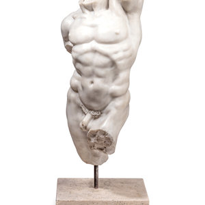 An Italian Marble Torso Florence,